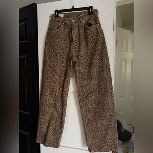 Zara Leopard Print Jeans